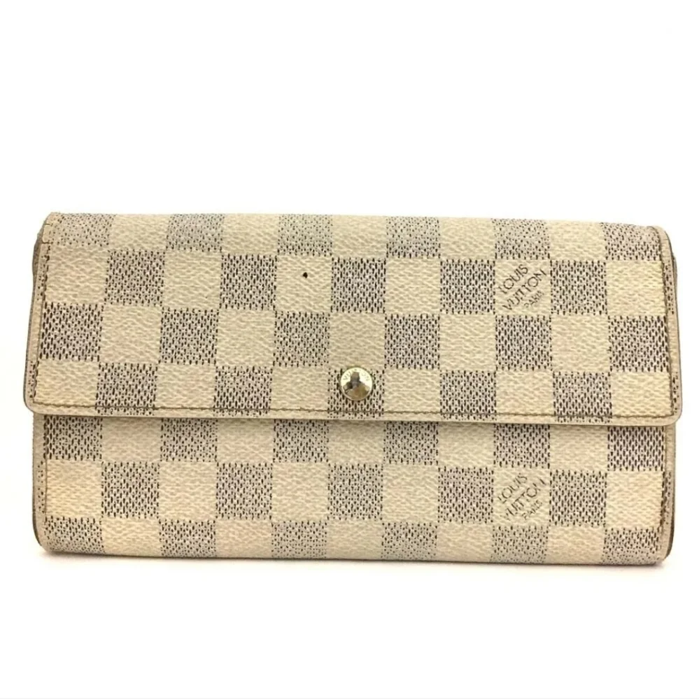 Louis Vuitton Damier Azur Porte Feuille Sarah Long Wallet